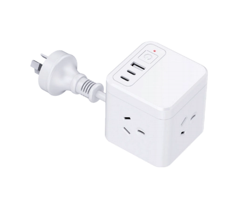 AU10 Wired Cube Power Strip 3 australialaistyylisellä pistorasialla
